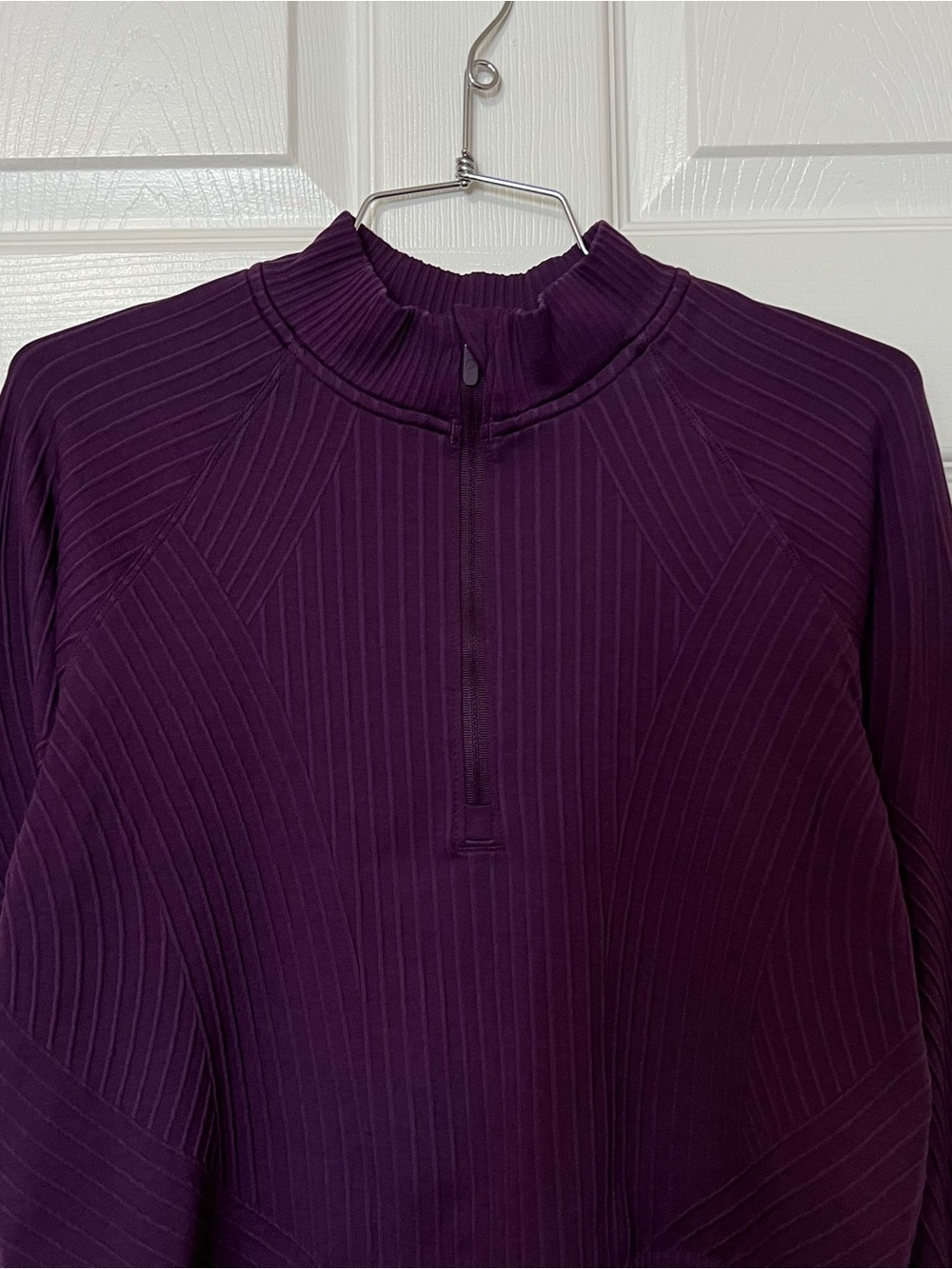 Lululemon Rest Less Cropped Quarter Half Zip Jacket Sweater Plum - Picture 4 of 11
